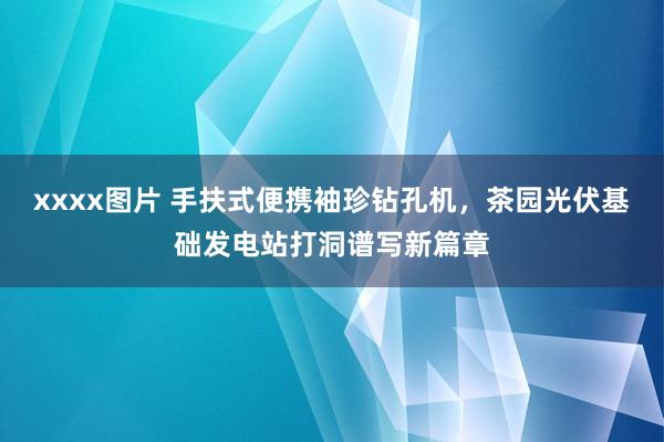 xxxx图片 手扶式便携袖珍钻孔机，茶园光伏基础发电站打洞谱写新篇章
