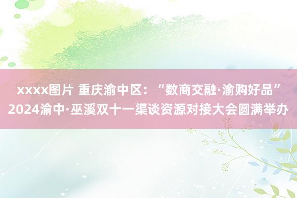 xxxx图片 重庆渝中区：“数商交融·渝购好品”2024渝中·巫溪双十一渠谈资源对接大会圆满举办